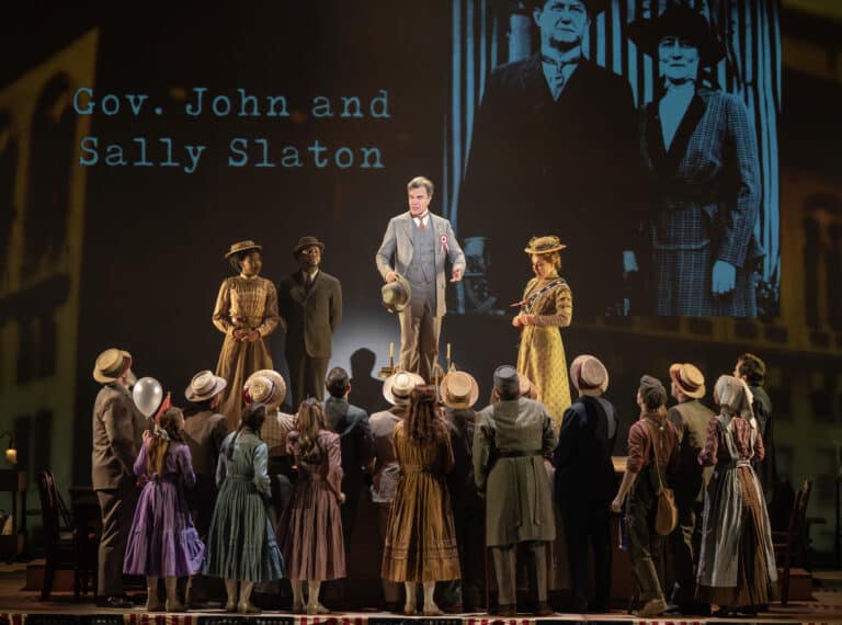0555 - Chris Shyer (center) and company in the National Tour of PARADE, photo by Joan Marcus