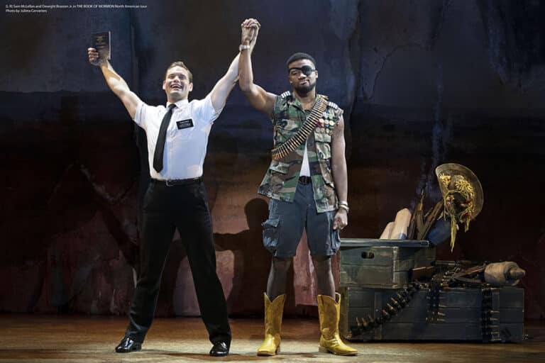 6.-Sam-McLellan-and-Dewight-Braxton-Jr.-in-THE-BOOK-OF-MORMON-North-American-tour_Photo-by-Julieta-Cervantes-1