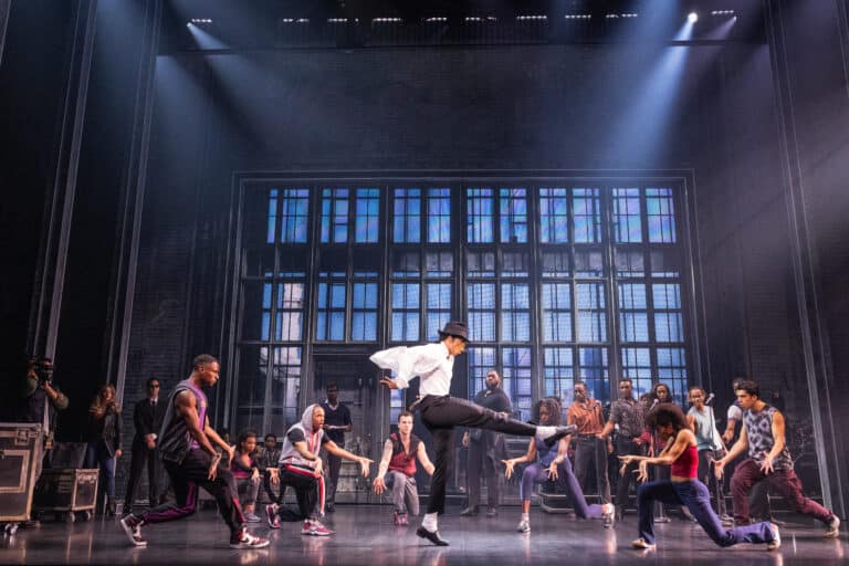 01. MJ_TOUR_0319_Jordan Markus as MJ and the First National Tour Cast of MJ. Photo Matthew Murphy