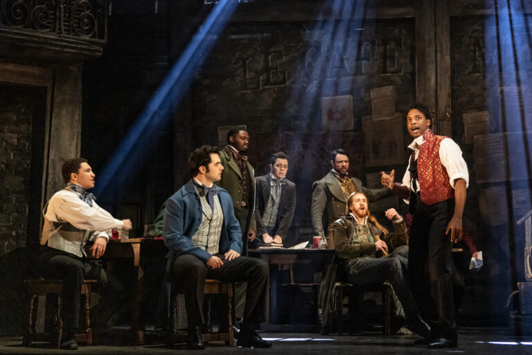 10. LES_MIS_TOUR_1133_ABC Cafe Christian Mark Gibbs as Enjolras_Photo by Matthew Murphy