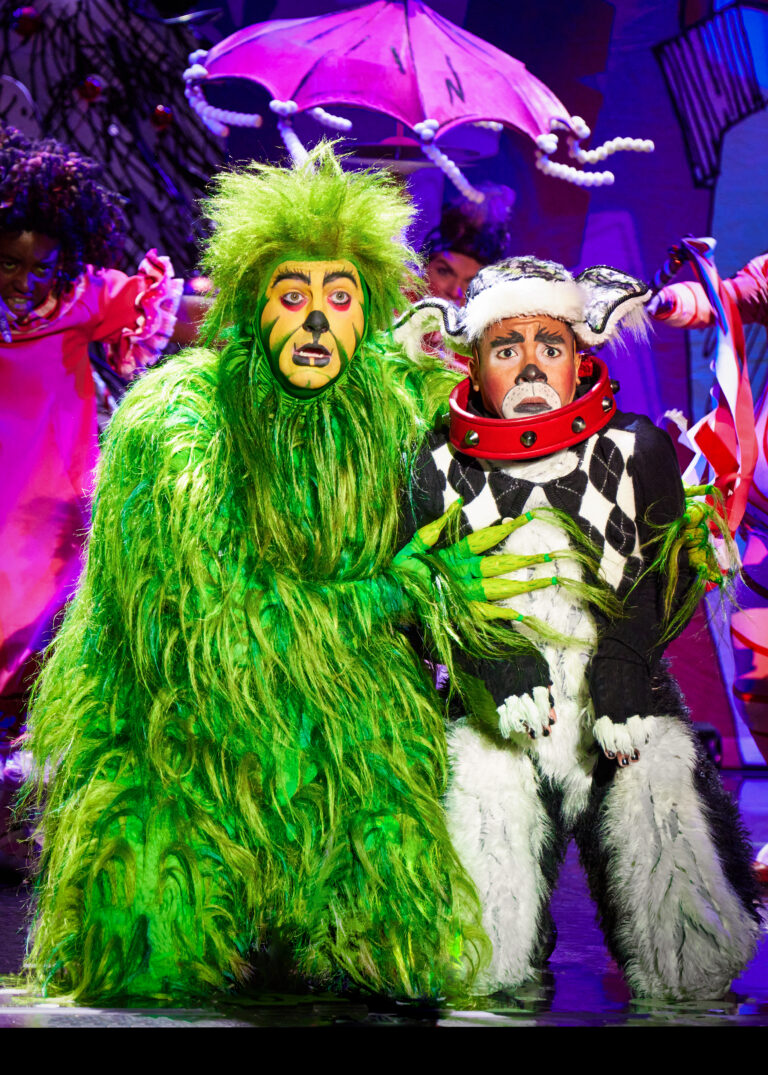 1 - James Schultz as THE GRINCH and Xavier McKnight as Young Max in the Touring Company of Dr. Seuss’ HOW THE GRINCH STOLE CHRISTMAS! The Musical. Credit_ Jeremy Daniel