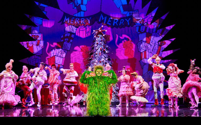 2 - James Schultz as THE GRINCH and the Touring Company of Dr. Seuss’ HOW THE GRINCH STOLE CHRISTMAS! The Musical. Credit_ Jeremy Daniel